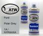 Preview: Ford, Polar Grey, 1A / NYRAAXA: 400ml Sprühdose + 400ml Klarlack - Set, von ATW Autoteile West.